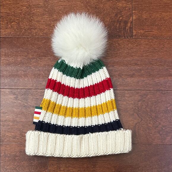 Hudson\'s Bay Company Adult Multicolored Striped Pompom Toque, Wool Blend main image 4